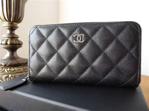 chanel wallet silver|chanel zipped wallet.